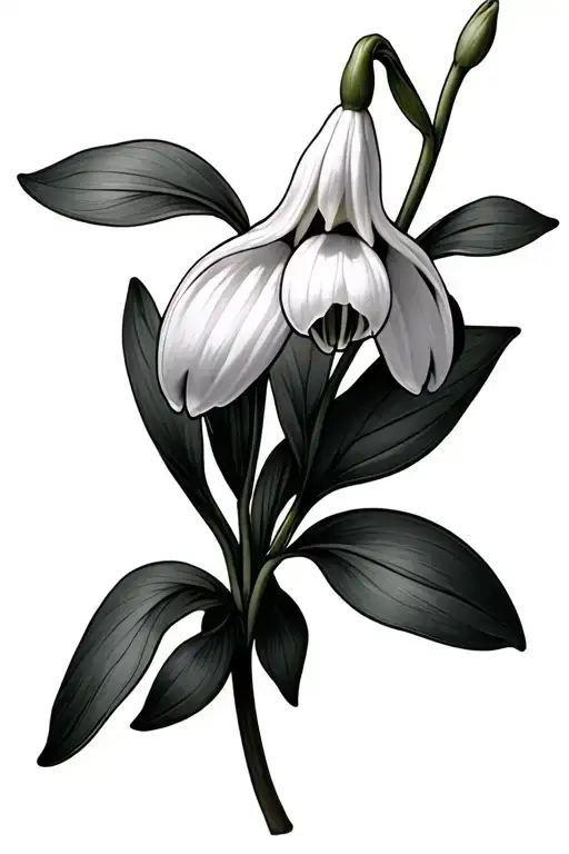 Snowdrop tattoo design idea