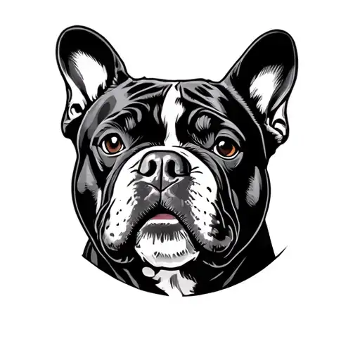 american bully dog tattoo design idea