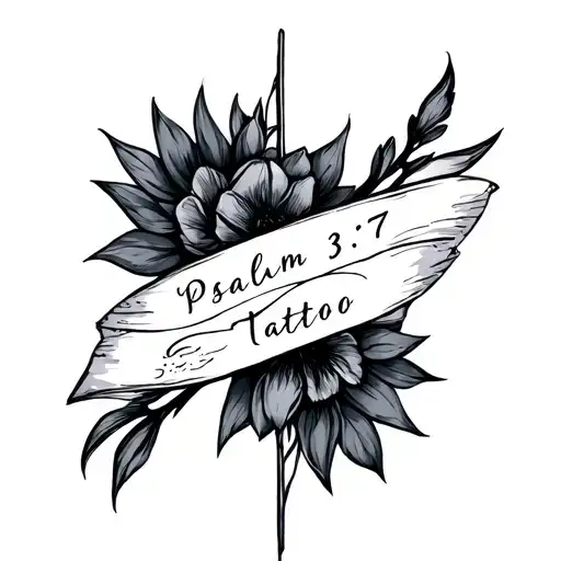 psalm 3:7 tattoo design idea