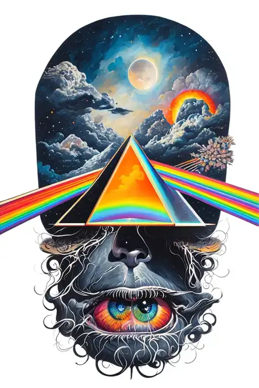 Pink Floyd prism tattoo design idea