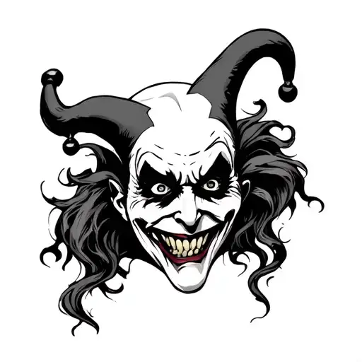 Evil Jester tattoo design idea