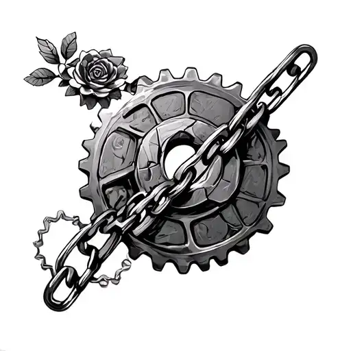 chain and sprockets memorial for brother tattoo design idea