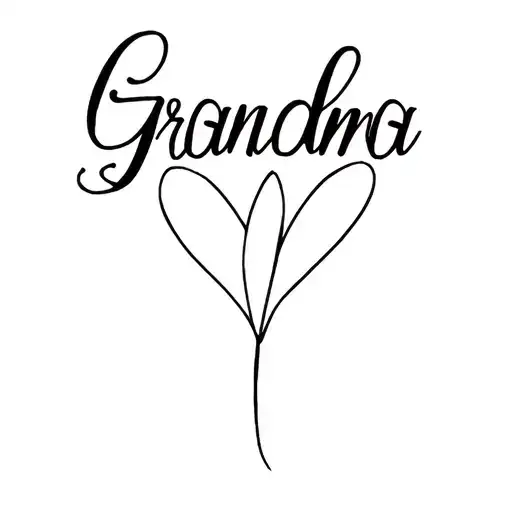 Grandma Memorial tattoo design idea