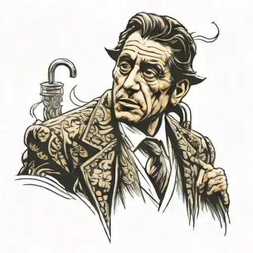 the godfather al Pacino  tattoo design idea