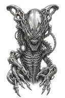 Xenomorph tattoo design idea