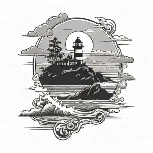 beach outer banks tattoo design idea
