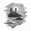 beach outer banks tattoo design idea