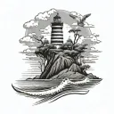 beach outer banks tattoo design idea