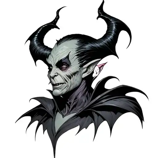 Green Goblin Malificent tattoo design idea