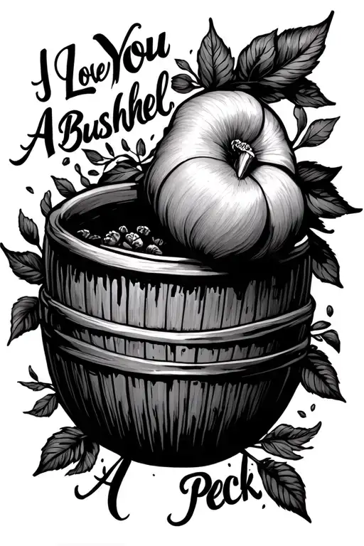 I Love You A Bushel And A Peck tattoo design idea