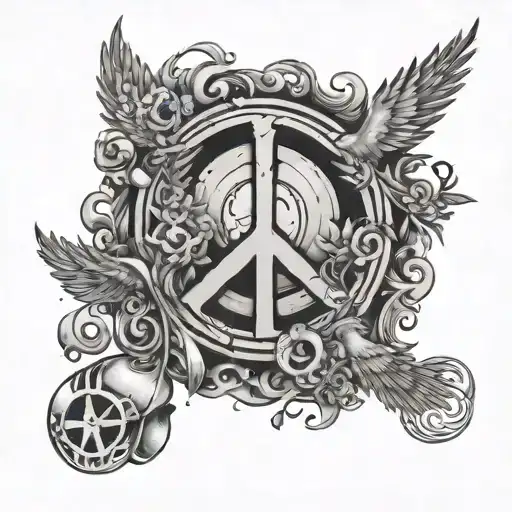 peace over everything  tattoo design idea