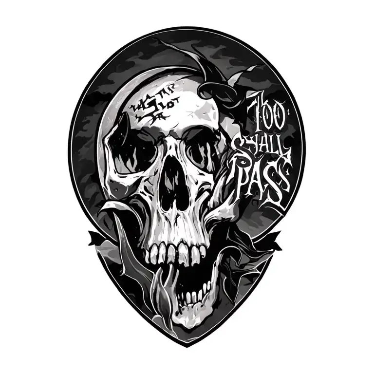 This Too Shall Pass apocalypse  tattoo design idea
