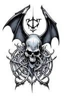deathbat logo tattoo design idea
