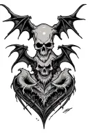 deathbat logo tattoo design idea