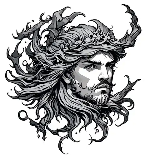 Neptune tattoo design idea