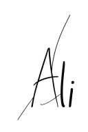letter ali tattoo design idea