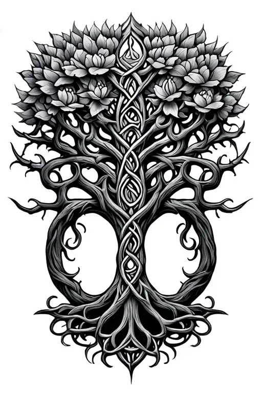Celtic Tree tattoo design idea