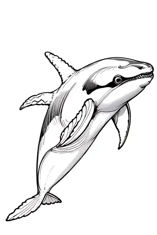 killer whale tattoo design idea