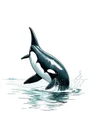 killer whale tattoo design idea
