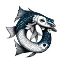Pisces And Virgo Combined tattoo design idea