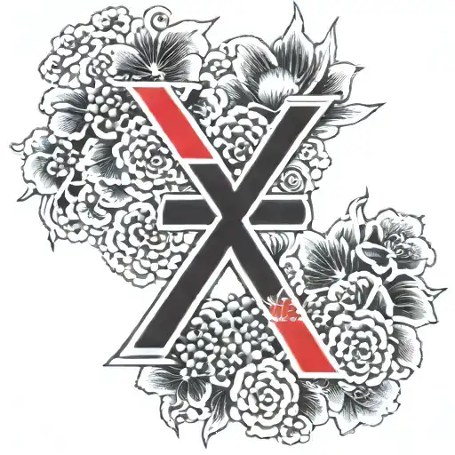 Letter X tattoo design idea