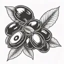 black olives tattoo design idea