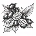black olives tattoo design idea