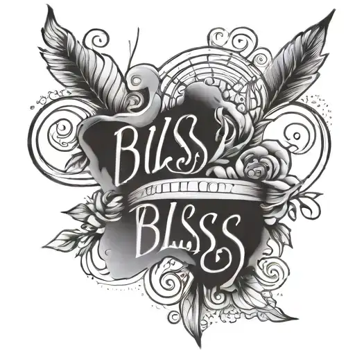 bliss quote on forearm tattoo design idea