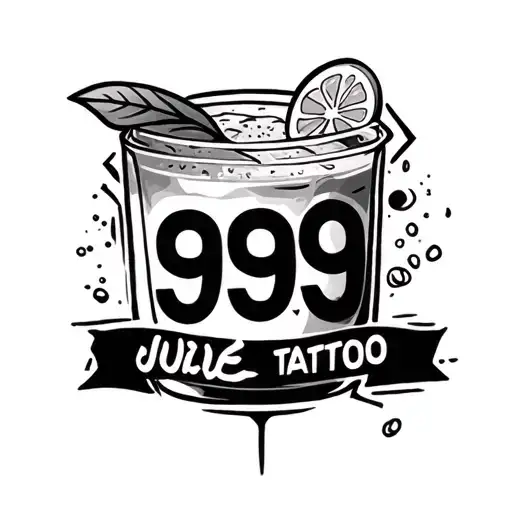 juice wrld type tattoo with the number 999 on wrist tattoo design idea