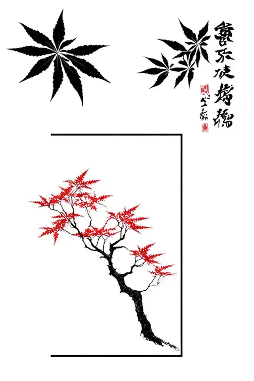 Japanese Maple Tree tattoo design idea