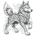 Sparta wolf tattoo design idea