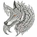 Sparta wolf tattoo design idea
