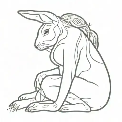 sexy submissive bunny tattoo design idea