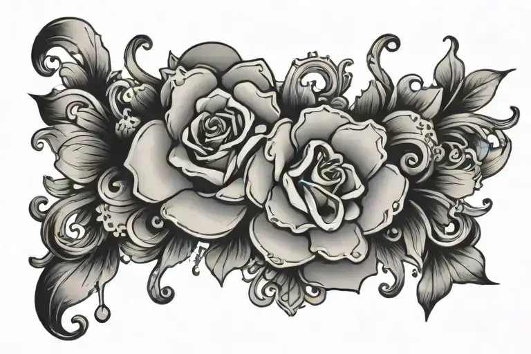 Disney garter band elegantly tattoo design idea