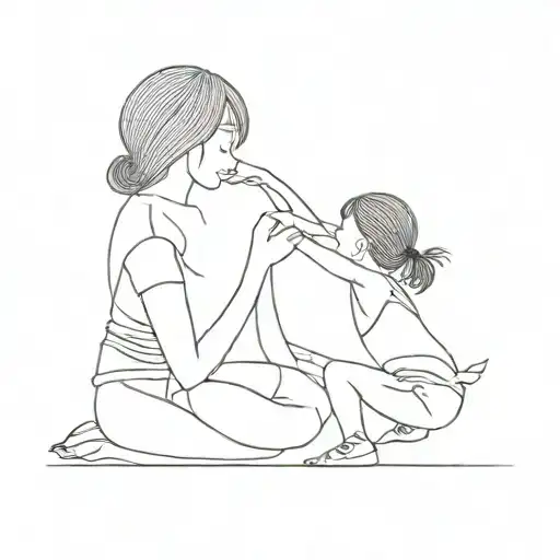 mom and daughter unique tattoo simple tattoo tattoo design idea