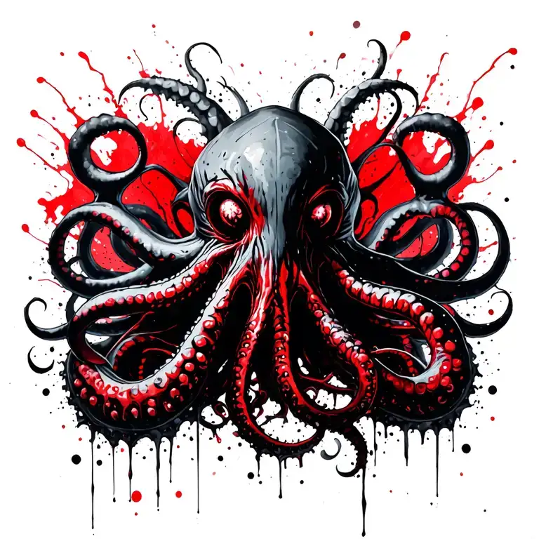 eldritch cthulhu rising tentacles tattoo design idea