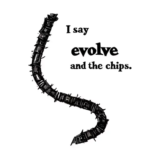 "I say evolve and let the chips" Tyler durden tattoo design idea