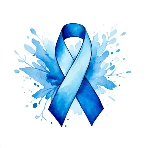colon cancer survivor ribbon tattoo design idea