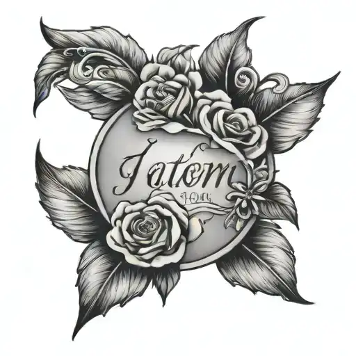 Child Birth Date tattoo design idea