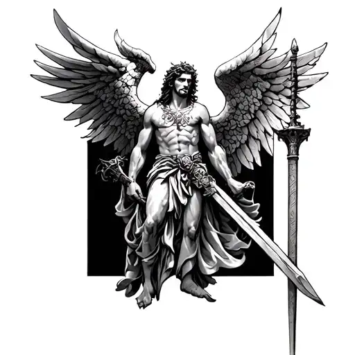 Ndrangheta st Michael tattoo design idea