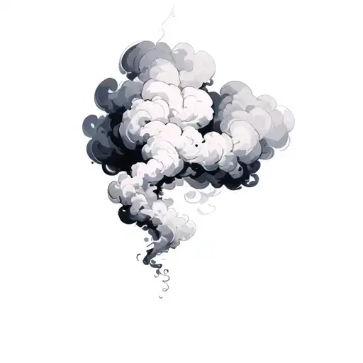 Filler Clouds and Smoke tattoo design idea