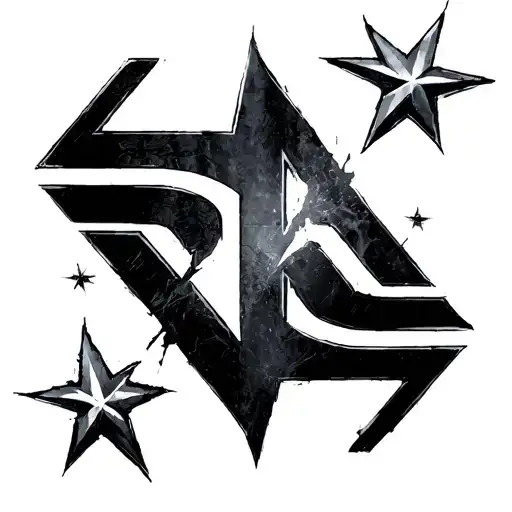 linkin park logo, but to add something like some stars that come from the logo  tattoo design idea