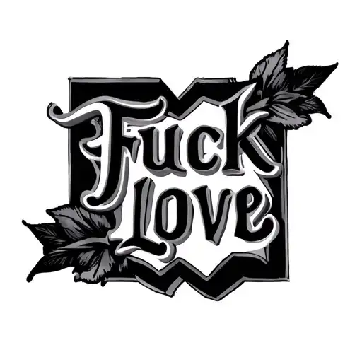 Fuck Love tattoo design idea