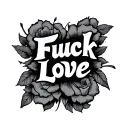 Fuck Love tattoo design idea