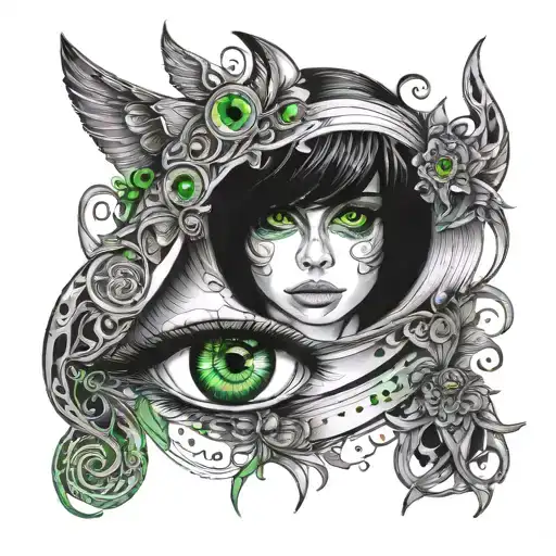 green eyes by coldplay artist song tattoo design idea