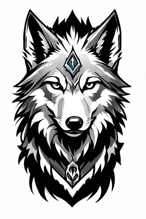 Twilight Princess wolf link tattoo design idea