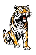 Tiger logo for archery sports team tattoo design idea