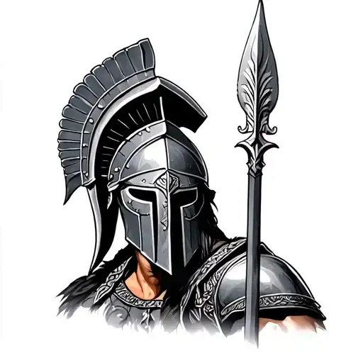 Spartan Warrior tattoo design idea