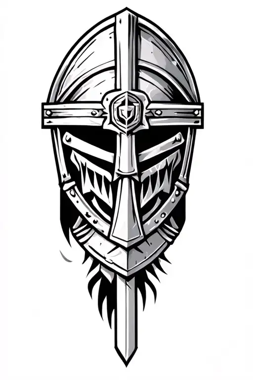 Roman gladiator tattoo design idea