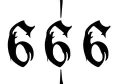 "666" tattoo design idea